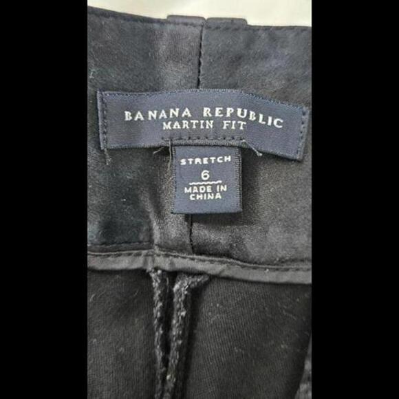 Banana Republic Martin Fit Formal Lightweight Wool Pants Black Size 6 - Picture 4 of 10